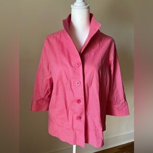 Coldwater Creek Pink and White Cotton Button Down Shirt MP